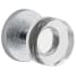 Viaggio Motivo Solid Brass Passage Door Knob Set with Circolo Crystal Knob and Linen Rosette - 2-3/8" Backset Bright Chrome