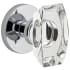 Viaggio Circolo Solid Brass Passage Door Knob Set with Stella Crystal Knob and Circolo Rosette - 2-3/4" Backset Bright Chrome