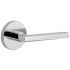 Viaggio Circolo Right Handed Solid Brass Passage Door Lever Set with Milano Lever and Circolo Rosette - 2-3/8" Backset Bright Chrome
