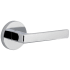 Viaggio Circolo Right Handed Solid Brass Passage Door Lever Set with Lusso Lever and Circolo Rosette - 2-3/4" Backset Bright Chrome