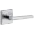 Viaggio Quadrato Hammered Right Handed Solid Brass Passage Door Lever Set with Milano Lever and Quadrato Hammered Backplate - 2-3/4" Backset Bright Chrome
