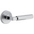 Viaggio Circolo Hammered Right Handed Solid Brass Passage Door Lever Set with Contempo Lever and Circolo Hammered Rosette - 2-3/4" Backset Bright Chrome