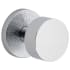 Viaggio Motivo Solid Brass Privacy Door Knob Set with Circolo Brass Knob and Linen Rosette - 2-3/8" Backset Bright Chrome