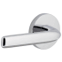 Viaggio Circolo Left Handed Solid Brass Privacy Door Lever Set with Bella Lever and Circolo Rosette - 2-3/8" Backset Bright Chrome