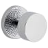Viaggio Circolo Hammered Solid Brass Non-Turning One-Sided Dummy Door Knob with Rosette Bright Chrome