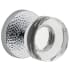 Viaggio Circolo Hammered Solid Brass Non-Turning One-Sided Dummy Door Knob with Crystal Knob and Hammered Rosette Bright Chrome