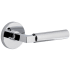 Viaggio Circolo Right Handed Solid Brass Non-Turning One-Sided Dummy Door Lever with Contempo Lever and Circolo Rosette Bright Chrome