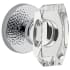 Viaggio Circolo Hammered Solid Brass Non-Turning Two-Sided Dummy Door Knob Set with Stella Crystal Knob and Circolo Hammered Rosette Bright Chrome