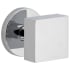 Viaggio Circolo Solid Brass Non-Turning Two-Sided Dummy Knob Set with Quadrato Brass Knob and Circolo Rosette Bright Chrome