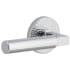 Viaggio Circolo Hammered Solid Brass Non-Turning Two-Sided Dummy Door Lever Set with Contempo Lever and Circolo Hammered Rosette Bright Chrome