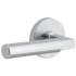 Viaggio Motivo Solid Brass Non-Turning Two-Sided Dummy Door Lever Set with Contempo Lever and Circolo Linen Rosette Bright Chrome
