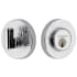Viaggio Circolo Linen Solid Brass Round Rosette Single Cylinder Deadbolt Bright Chrome