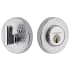 Viaggio Circolo Leather Solid Brass Round Rosette Single Cylinder Deadbolt Bright Chrome