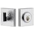 Viaggio Quadrato Hammered Solid Brass Square Backplate Single Cylinder Deadbolt Bright Chrome