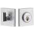 Viaggio Quadrato Linen Solid Brass Square Backplate Single Cylinder Deadbolt Bright Chrome