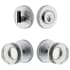 Viaggio Motivo Solid Brass Single Cylinder Keyed Entry Door Knob Set and Deadbolt Combo Pack - 2-3/8" Backset Bright Chrome