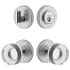 Viaggio Motivo Solid Brass Single Cylinder Keyed Entry Door Knob Set and Deadbolt Combo Pack - 2-3/8" Backset Bright Chrome