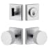 Viaggio Motivo Solid Brass Single Cylinder Keyed Entry Door Knob Set and Deadbolt Combo Pack - 2-3/8" Backset Bright Chrome