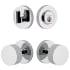 Viaggio Circolo Solid Brass Single Cylinder Keyed Entry Door Knob Set and Deadbolt Combo Pack - 2-3/4" Backset Bright Chrome