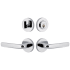 Viaggio Circolo Left Handed Solid Brass Single Cylinder Keyed Entry Door Lever Set and Deadbolt Combo Pack - 2-3/8" Backset Bright Chrome