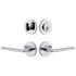 Viaggio Circolo Left Handed Solid Brass Single Cylinder Keyed Entry Door Lever Set and Deadbolt Combo Pack - 2-3/8" Backset Bright Chrome
