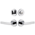 Viaggio Circolo Left Handed Solid Brass Single Cylinder Keyed Entry Door Lever Set and Deadbolt Combo Pack - 2-3/8" Backset Bright Chrome