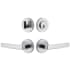 Viaggio Motivo Left Handed Solid Brass Single Cylinder Keyed Entry Door Lever Set and Deadbolt Combo Pack - 2-3/8" Backset Bright Chrome
