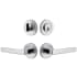 Viaggio Motivo Left Handed Solid Brass Single Cylinder Keyed Entry Door Lever Set and Deadbolt Combo Pack - 2-3/4" Backset Bright Chrome