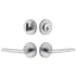 Viaggio Motivo Left Handed Solid Brass Single Cylinder Keyed Entry Door Lever Set and Deadbolt Combo Pack - 2-3/4" Backset Bright Chrome
