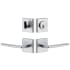 Viaggio Motivo Left Handed Solid Brass Single Cylinder Keyed Entry Door Lever Set and Deadbolt Combo Pack - 2-3/4" Backset Bright Chrome
