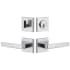 Viaggio Motivo Right Handed Solid Brass Single Cylinder Keyed Entry Door Lever Set and Deadbolt Combo Pack - 2-3/4" Backset Bright Chrome
