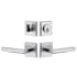 Viaggio Motivo Left Handed Solid Brass Single Cylinder Keyed Entry Door Lever Set and Deadbolt Combo Pack - 2-3/4" Backset Bright Chrome
