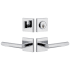 Viaggio Quadrato Right Handed Solid Brass Single Cylinder Keyed Entry Door Lever Set and Deadbolt Combo Pack - 2-3/4" Backset Bright Chrome