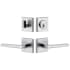 Viaggio Motivo Left Handed Solid Brass Single Cylinder Keyed Entry Door Lever Set and Deadbolt Combo Pack - 2-3/4" Backset Bright Chrome