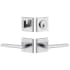 Viaggio Motivo Left Handed Solid Brass Single Cylinder Keyed Entry Door Lever Set and Deadbolt Combo Pack - 2-3/4" Backset Bright Chrome