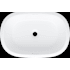 Victoria and Albert Barcelona 22-3/8" Oval Limestone Undermount Bathroom Sink with Overflow Standard Matte White