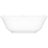 Victoria and Albert Amiata 60" Free Standing Natural Stone Soaking Tub with Center Drain Matte White