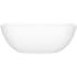 Victoria and Albert Barcelona 59" Free Standing Volcanic Limestone Soaking Tub with Center Drain Matte White