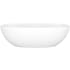 Victoria and Albert Barcelona 71" Free Standing Volcanic Limestone Soaking Tub with Center Drain and Overflow Gloss White
