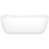 Victoria and Albert Eldon 69" Single Wall Volcanic Limestone Soaking Tub with Center Drain Gloss White