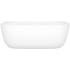 Victoria and Albert Eldon 69" Single Wall Volcanic Limestone Soaking Tub with Center Drain and Overflow Gloss White