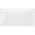Victoria and Albert Kaldera 60" Drop-In, Three Wall Alcove Volcanic Limestone Soaking Tub with Right Drain and Overflow Gloss White