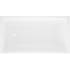Victoria and Albert Kaldera 66" Drop In, Undermount Volcanic Limestone Soaking Tub with Reversible Drain and Overflow Gloss White