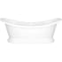 Victoria and Albert Marlborough 75" Free Standing Volcanic Limestone Soaking Tub with Center Drain and Overflow Gloss White