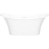 Victoria and Albert Toulouse 60" Free Standing Natural Stone Soaking Tub with Center Drain Gloss White