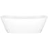 Victoria and Albert Trivento 65" Free Standing Volcanic Limestone Soaking Tub with Center Drain Gloss White