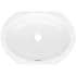 Victoria and Albert Kaali 18-3/8" Oval Volcanic Limestone Undermount Bathroom Sink with Overflow Gloss White