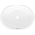 Victoria and Albert Kaali 23-3/8" Oval Volcanic Limestone Undermount Bathroom Sink with Overflow Gloss White