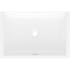 Victoria and Albert Kaldera 24" Rectangular Volcanic Limestone Undermount Bathroom Sink with Overflow Gloss White
