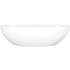 Victoria and Albert Barcelona 25" Oval Volcanic Limestone Vessel Bathroom Sink Gloss White
